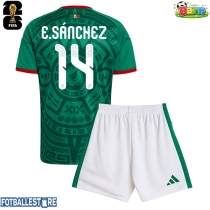 Mexico Erick Sanchez #14 Hjemmedraktsett Barn VM 2026 Kortermet (+ Korte bukser)